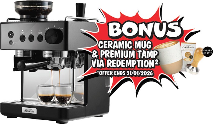 Sunbeam 65" Origins Classic Espresso Machine (Black)