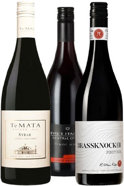 Te Mata Syrah, Chardonnay, Pinot Noir, Gamay Noir or Merlot Cabernet, Devil’s Staircase Central Otago Pinot Noir