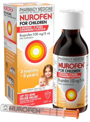 Nurofen For Children 3 Months To 5 Years Strawberry 200ml