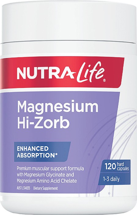 Nutra-Life Magnesium Supplement Hi Zorb 120 caps
