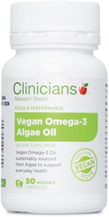 Clinicians Vegan Omega-3 Algae Oil 50 Capsules
