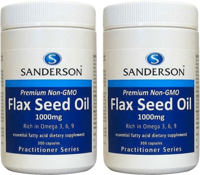 Sanderson Flax Seed Oil 1000mg 300 Capsules