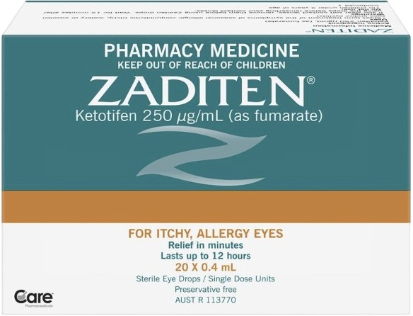 Zaditen Allergy Eye Drops Unit Dose 20 x 0.4ml