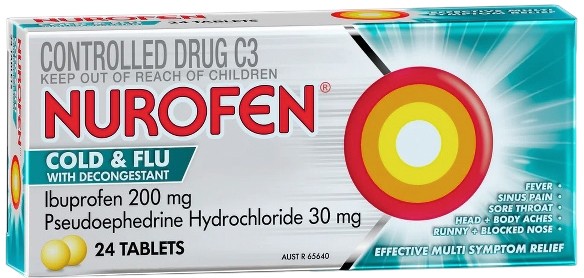 Nurofen Cold & Flu With PSE Decongestant 24 Tablets