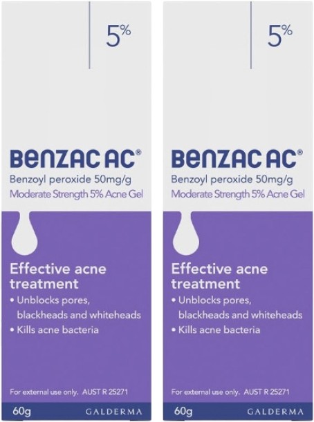 Benzac AC Moderate Strength 5% Acne Gel 60g