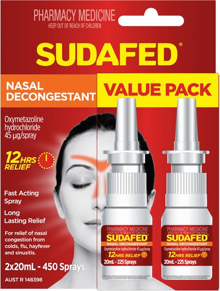 Sudafed Nasal Spray 2x20ml