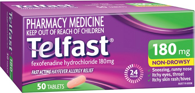 Telfast 180mg Tablets 50s