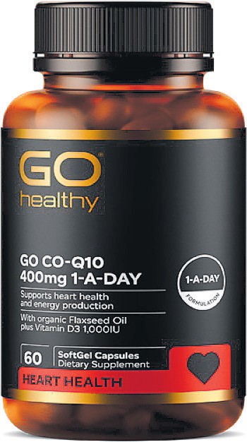 GO Healthy GO Co-Q10 Supplement 400mg 1-A-Day 60 Caps