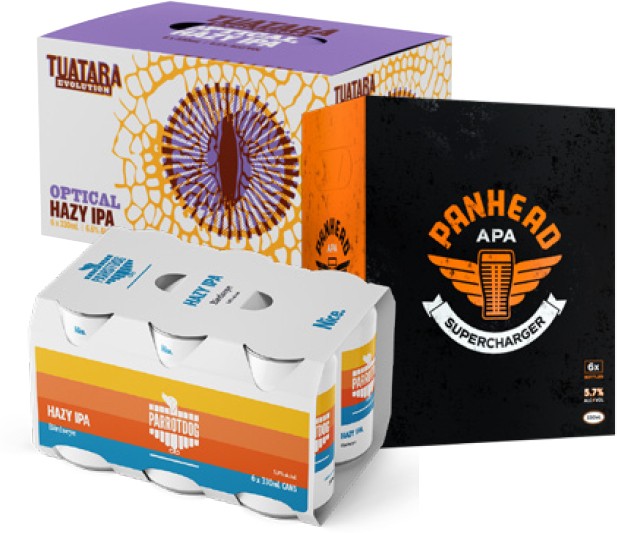 Tuatara Range 6 x 330ml Cans/Bottles, Panhead Range 6 x 330ml Cans/Bottles or Parrotdog Range 6 x 330mL Cans