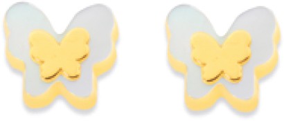 9ct Mother of Pearl Butterfly Studs