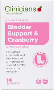 Clinicians Bladder Support & Cranberry 14 Sachets