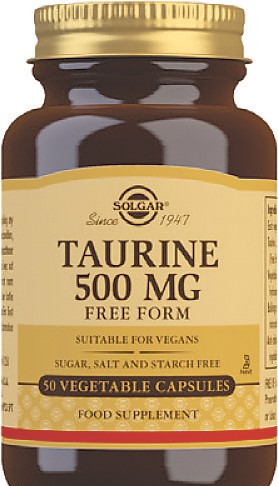 Solgar Taurine 500mg Vegetable Capsules 50s