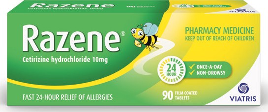 Razene Hayfever Tablets 10mg 90 Tablets
