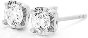 10ct White Gold Element Lab Diamond Solitaire Studs
