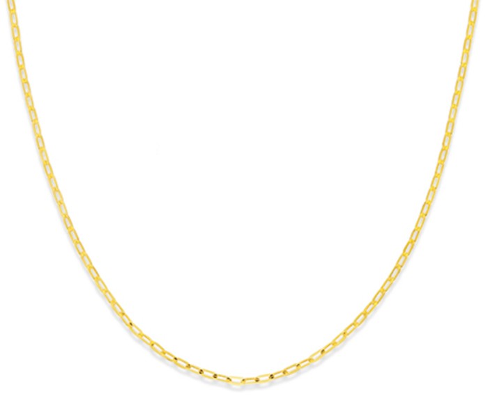 9ct 45cm Solid Paperclip Chain