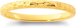 9ct Hammered Texture Band