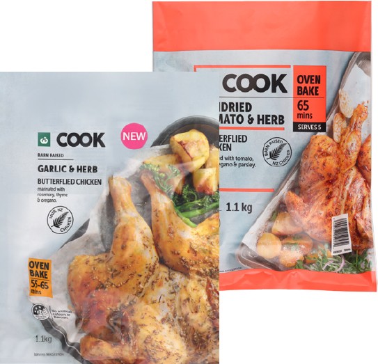 Woolworths Cook Butterflied Chicken 1.1kg