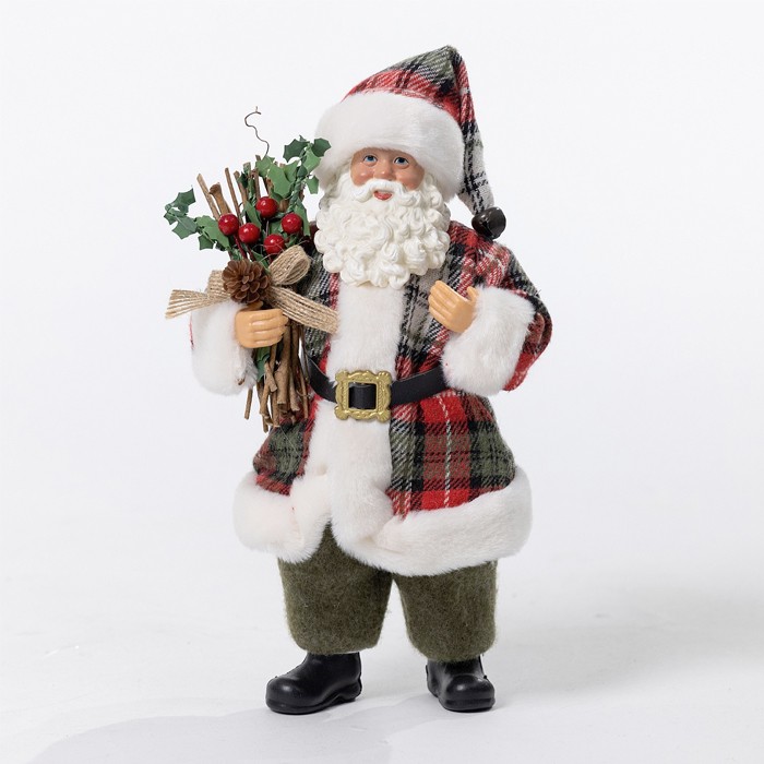 Christmas Wishes Traditional Santa Decoration 22cm
