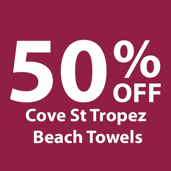 50% off Cove St Tropez Beach Towels