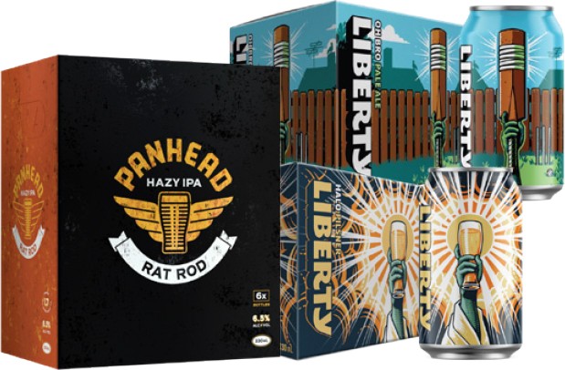 Panhead Rat Rod Hazy Ipa or Rolling Stones Nayslayer Pacific India Pale Ale 6 X 330mL Cans/Bottles or