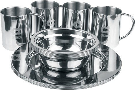 Snatch Stainless Steel Camp Crockery Set
