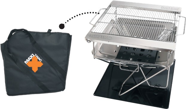 Maxi Trac Folding Fire Pit & BBQ
