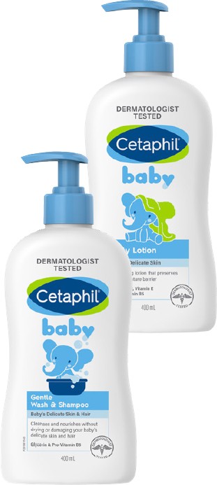 Cetaphil Baby Lotion or Wash & Shampoo 400ml