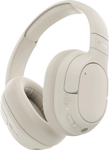 Belkin SoundForm Isolate Noise Cancelling Over-Ear Headphones - Sand