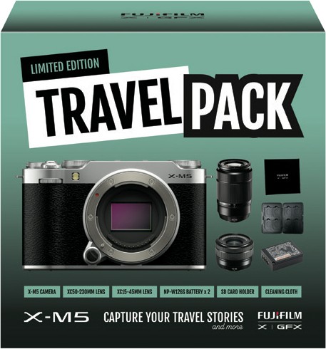 Fujifilm X-M5 Travel Pack with 15-45mm Lens and 50-230mm Lens