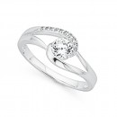 Cubic-Zirconia-Split-Twist-Ring-in-Sterling-Silver Sale