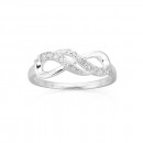 Sterling-Silver-Cubic-Zirconia-Infinity-Ring Sale