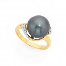 9ct-Tahitian-Pearl-Diamond-Ring Sale