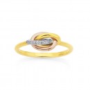 9ct-Tri-Tone-Diamond-Set-Knot-Ring Sale