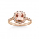 9ct-Rose-Gold-Morganite-Diamond-Ring Sale