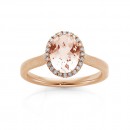 9ct-Morganite-and-Diamond-Ring Sale