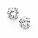 Sterling-Silver-Cubic-Zirconia-Stud-Earrings Sale