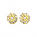 9ct-Two-Tone-Filigree-Stud-Earrings Sale