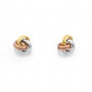 9ct-Tri-Tone-Love-Knot-Studs Sale