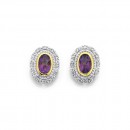 9ct-Amethyst-Diamond-Earrings Sale