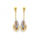 9ct-Tri-Tone-Drop-Earrings Sale