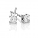 18ct-White-Gold-Princess-Cut-Diamond-Studs Sale