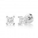 18ct-White-Gold-Princess-Cut-Diamond-Studs-Total-Diamond-Weight100ct Sale