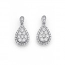 9ct-White-Gold-Diamond-Earrings-Total-Diamond-Weight-50ct Sale