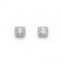 9ct-White-Gold-Halo-Diamond-Studs-Total-Diamond-Weight25ct Sale