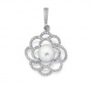 Sterling-Silver-Cubic-Zirconia-Fresh-Water-Pearl-Enhancer Sale