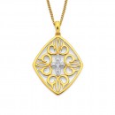 9ct-Two-Tone-Filigree-Pendant Sale