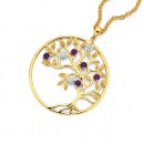 9ct-Amethyst-Diamond-Tree-Of-Life-Pendant Sale