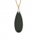 9ct-Diamond-Onyx-Pendant Sale