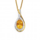 9ct-Citrine-Pendant Sale