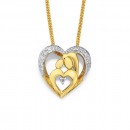 9ct-Mother-Child-Diamond-Set-Pendant Sale